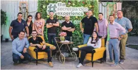  ??  ?? The Jugs Malta team at the Secret Garden Experience event by Corinthia Caterers and Jugs Malta. Top row: Edmund Camilleri, Sara Strijbosch-Ali, Shelly De Martino, Ryan Bonello, Ryan Ellul, Ryan Cutajar, Luca Cini, Josef Gafa` and Paul Chircop. Bottom row: Bernard Micallef Cann, Neil Darmanin and Leah Mifsud Mazon