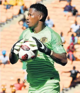  ?? /Lefty Shivambu/Gallo Images ?? Vital saves: Virgil Vries saved two penalties in the shootout to send Kaizer Chiefs into the next round of the Telkom Knockout.