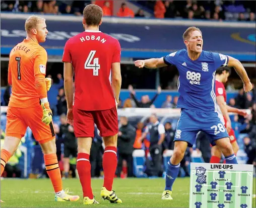  ?? PICTURES: Action Images ?? VICTORY: Birmingham’s Michael Morrison celebrates at the final whistle