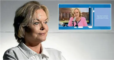  ?? PHOTO: CHRIS MCKEEN/STUFF ?? Judith Collins has denied that she or her staff created an anonymous website – shown inset – backing her as the new National leader.