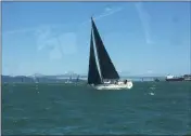  ?? THOMAS GASE - TIMES-HERALD ?? A sail boat competes in the 122nd Great Vallejo Race on Saturday morning.