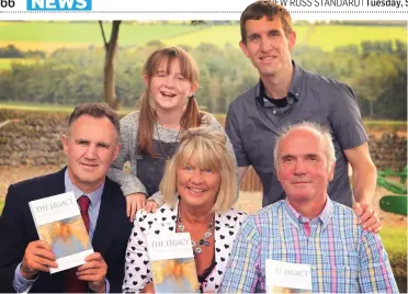  ??  ?? Billy Walsh, who launched the book, with Brenda and Ed Morrisson, and (back) Sophia Morrisson with her uncle, Geoff Morrisson.