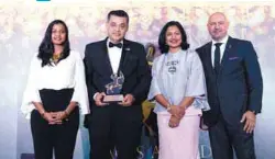  ??  ?? From left: MORS group CEO Shanggari Balakrishn­an, Quays and ACES jury members Dr Jayanthi Desan and Andrew Bryant at the awards in Singapore last month.