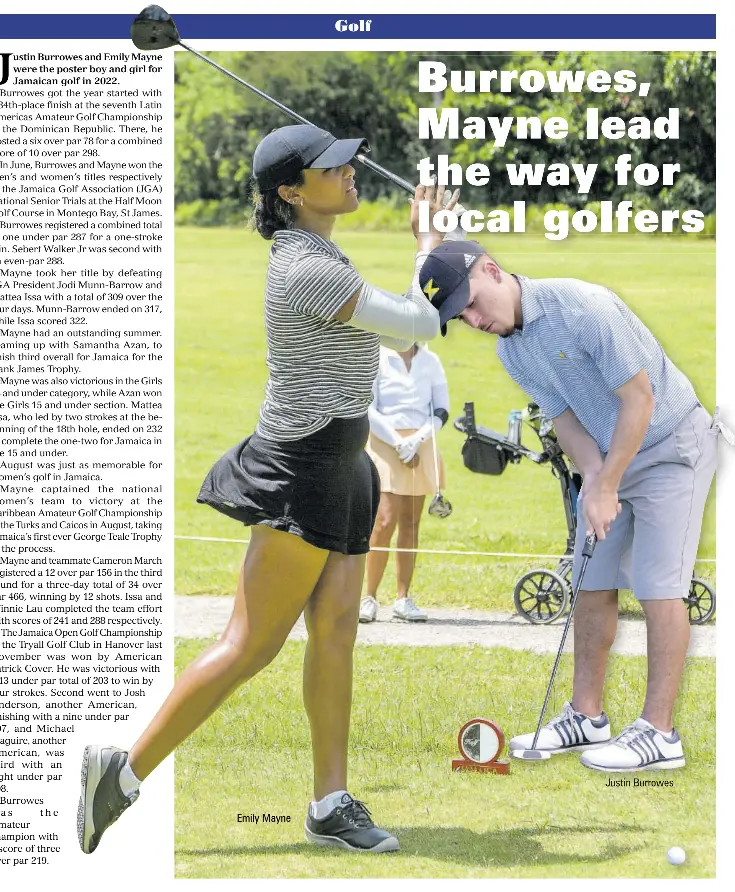 Burrowes, Mayne lead the way for local golfers PressReader
