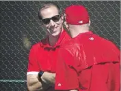  ?? Gina Ferazzi Los Angeles Times ?? GENERAL MANAGER Billy Eppler, with Mike Trout last spring, is in market for a second baseman.