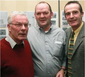  ??  ?? Ollie Berrill, Jem O Neill and Gel Martin at the Hardmans Rangers Reunion in the Westcourt Hotel