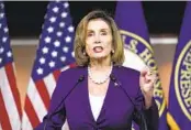  ?? J. SCOTT APPLEWHITE AP FILE ?? House Speaker Nancy Pelosi, D-San Francisco, has led Democrats in the lower chamber since 2003.