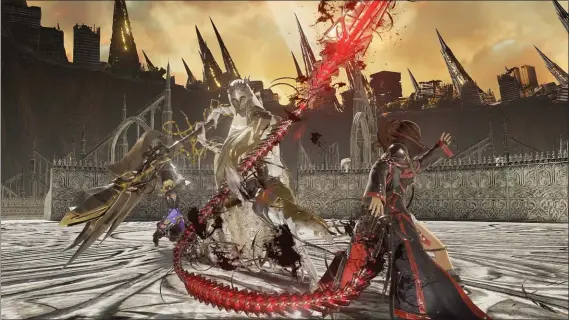  ?? BANDAI NAMCO ?? Players will encounter several different types of foes in “Code Vein” and they’ll need to come up with different strategies to take them all on.