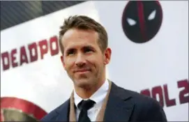  ?? PHOTO BY BRENT N. CLARKE — INVISION — AP, FILE ?? In this file photo, actor-producer Ryan Reynolds attends a special screening of his film, “Deadpool 2,” at AMC Loews Lincoln Square in New York.