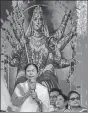  ??  ?? West Bengal chief minister Mamata Banerjee inaugurate­s a Durga Puja pandal in Kolkata on Friday.