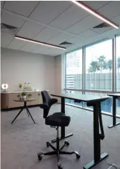  ?? SAMUEL ISAAC CHUA/THE EDGE SINGAPORE ?? Arcc Spaces has partnered Ecopex Furniture to roll out a furniture package comprising the full suite of work-from-home necessitie­s such as a height-adjustable desk and HAG Capisco ergonomic chair