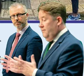  ?? ?? caSh ShoRTage: Ministers Roderic O’Gorman, left, and Darragh O’Brien