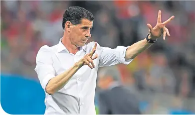  ??  ?? Spain coach Fernando Hierro is bullish ahead of today’s game