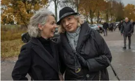  ?? Photograph: Anna Liminowicz/The Guardian ?? Mourner Malgorzata (right) thanks celebrant Emilia Mandes for a perfect funeral: ‘Maybe I'll go on such a journey myself …’