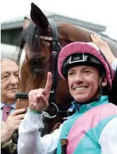  ??  ?? Number one: Frankie Dettori, winner of the Prix de l’arc de Triomphe in 2017