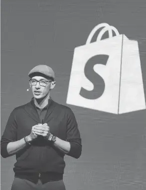 ?? PETER J THOMPSON / FINANCIAL POST ?? Shopify will hit $1 billion in revenue this year, CEO Tobias Lütke said Tuesday at the company’s third annual Unite conference in Toronto.
