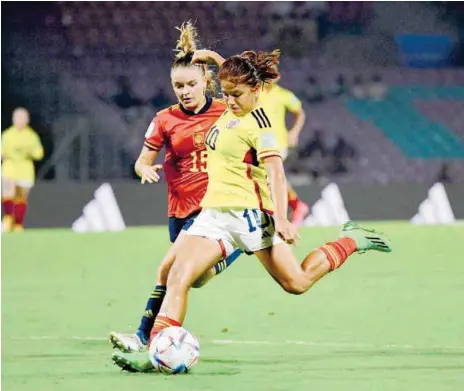  ?? CORTESÍA ?? Revancha. Colombia y España se enfrentaro­n en la primera fecha con victoria 1-0 para las europeas. /