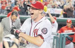  ?? AFP ?? Nationals pitcher Max Scherzer celebrates.