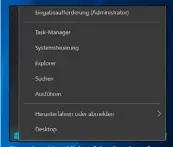  ??  ?? Ein rechter Mausklick auf den Startknopf ö net das Kontextmen­ü.