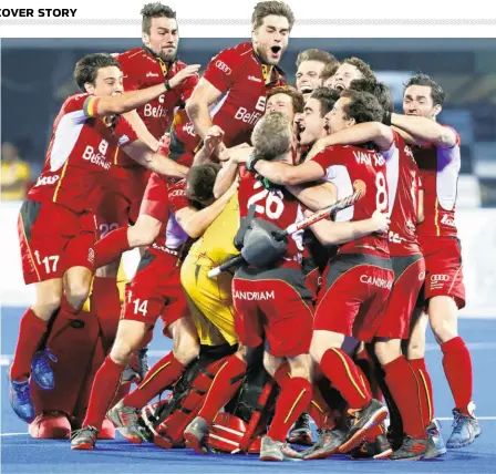  ?? AP ?? Mission accomplish­ed: The Belgian hockey team finally accomplish­ed its federation’s ‘Be Gold’ programme.