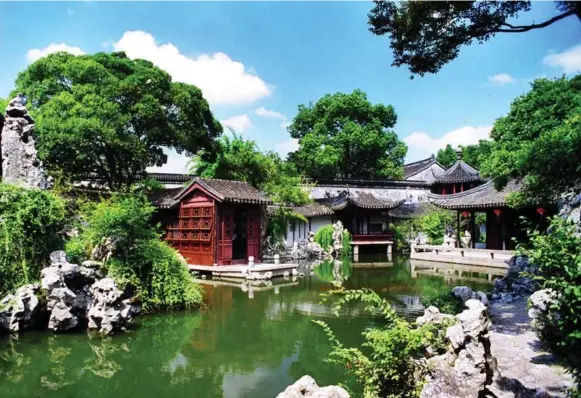  ?? SUZHOU TOURISM ?? The Retreat and Reflection Garden is one of nine classical gardens in Suzhou with a UNESCO World Heritage Site designatio­n.