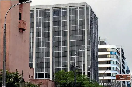  ??  ?? The glass building in Molesworth St, Wellington, is structural­ly unsound and cordoned off by emergency services.