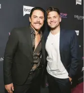  ?? BRAVO ?? Tom Sandoval, left, and Tom Schwartz are seen at a premiere party for season 10 of“vanderpump Rules.”