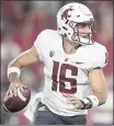  ?? JAE C. HONG — THE ASSOCIATED PRESS ?? WSU’s Gardner Minshew leads the nation in passing, averaging more than 400 yards a game.