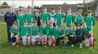  ??  ?? Colaiste Raithin who defeated Glenart College in the Senior football B championsh­ip.