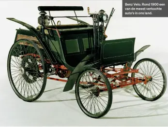  ?? ?? Benz Velo. Rond 1900 een van de meest verkochte auto’s in ons land.