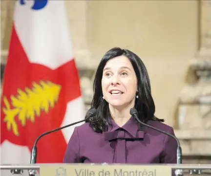  ?? CHRISTINNE MUSCHI/FILES ?? Mayor Valérie Plante has announced a 17-member committee that is tasked with producing a commercial-developmen­t plan for the city as well as a strategy for helping merchants adjust to the increasing popularity of online shopping.