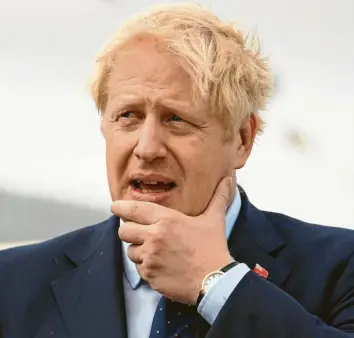  ?? Foto: Daniel Leal-Olivas, dpa ?? Im Brexit-Streit wird es für den britischen Premiermin­ister zunehmend bedrohlich. Trotzdem droht Boris Johnson weiterhin mit einem No-Deal-Brexit – „komme, was wolle“.