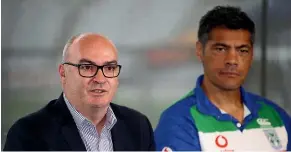  ?? GETTY IMAGES ?? Warriors CEO Cameron George, left, with head coach Stephen Kearney.