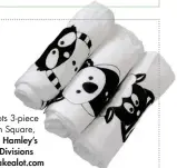  ??  ?? The Tots 3-piece Muslin Square, R649, Hamley’s Baby Divisions and takealot.com