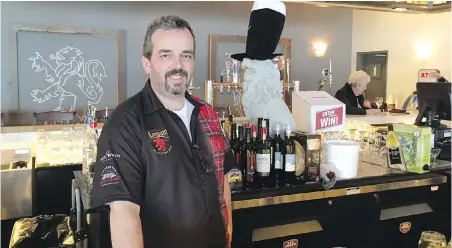  ?? SUBMITTED ?? Bruce Findlay, owner of the Lion Rampant Scottish Pub in Maple Bay. The pub has named a menu item in honour of Casey Affleck.