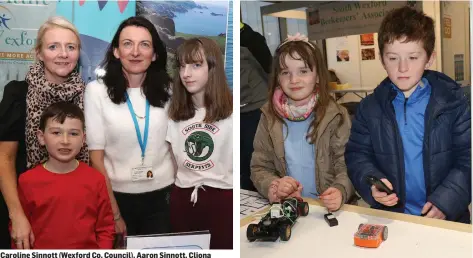  ??  ?? Caroline Sinnott (Wexford Co. Council), Aaron Sinnott, Cliona Connolly (Wexford Co. Council) and Ina Mullen at the festival.
Triona and Ben Thomas, Wexford Town, in County Buildings.