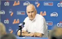  ?? Paul J. Bereswill ?? WHO’S THE BOSS? Mets GM Sandy Alderson’s threeyear contract expires at the end of the season.