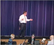  ?? MARK STOWERS — FOR ROYAL OAK TRIBUNE ?? Ed Nahhat is shown on stage during a previous production at Royal Oak High School.