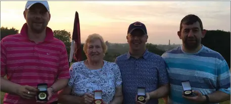  ??  ?? Pictured are prize-winners from the MacBride Pitch & Putt Club Strokeplay, (l to r) Pádraic Sarsfield, Senior grade; Anne Fagan, Ladies grade; Ray McKenna: Inter grade; and John Donnelly, Junior grade.