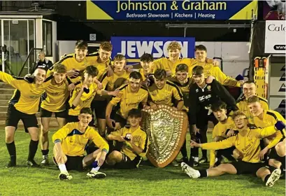  ?? Image: Lee Gibson ?? St Peter the Apostle High School won the SSFA Senior Shield Final.