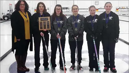  ?? Photos contribute­d ?? FOX VALLEY JUNIOR GIRLS: Coach Pat Wilde, skip Rory Schneider, 3rd Lexi Schneider, 2nd Haley Anton, lead Kierra Herter/Talyssa Herter ( missing coach Dondalee Deis/ Steve Anton)