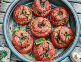  ?? MELISSA D’ARABIAN VIA ASSOCIATED PRESS ?? This photo shows quinoa-stuffed tomatoes in Bethesda, Md.