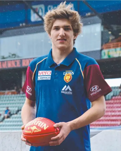  ?? Picture: AFLNT MEDIA ?? The NT’s Zac Bailey has been picked up by the Brisbane Lions in this year's AFL Draft