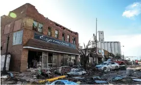  ?? David Erickson/AP ?? Buildings and vehicles show damage after a tornado struck Perryton, Texas. Photograph: