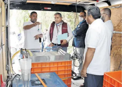  ?? /EVERARDO NAVA ?? Inauguran los Tecnology trabajos de la planta tratadora de aguas residuales de la empresa Spongue