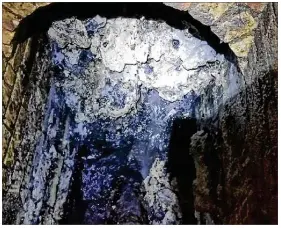  ?? CONTRIBUTE­D BY THAMES WATER ?? This “monster fatberg” was discovered inside a sewer in Whitechape­l, London. British engineers say they have launched a “sewer war” against a giant fat blob clogging London’s sewers. Thames Water officials say it is likely to take three weeks to...