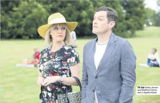  ??  ?? TV hit Ashley Jensen and Matthew Horne star in Agatha Raisin