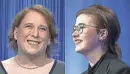  ?? SONY PICTURES ENTERTAINM­ENT VIA AP ?? Amy Schneider, left, and Mattea Roach were notable for their impressive breadth of knowledge on “Jeopardy!”