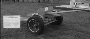  ?? Photo provided/Mercer County Historical Society ?? U.S. WW II 37MM M3 Anti-Tank Guns from the Museum of the Soldier, Portland, Indiana, for their 21st Annual Military Exhibit, at the Mercer Co. Historical Museum, Sunday, Oct. 24.