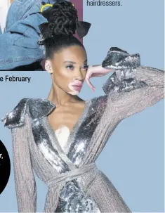  ??  ?? Winnie Harlow graces the February 2019 cover of Elle Czech. Harlow rarely allows her natural hair for shoots; however, the fashion magazine’s team booked one of the model’s trusted hairdresse­rs for the shoot.